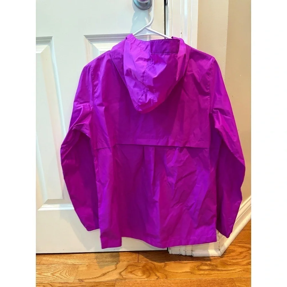 New Columbia Switchback III Youth XL Waterproof Rain Jacket Hooded Fuchsia $50